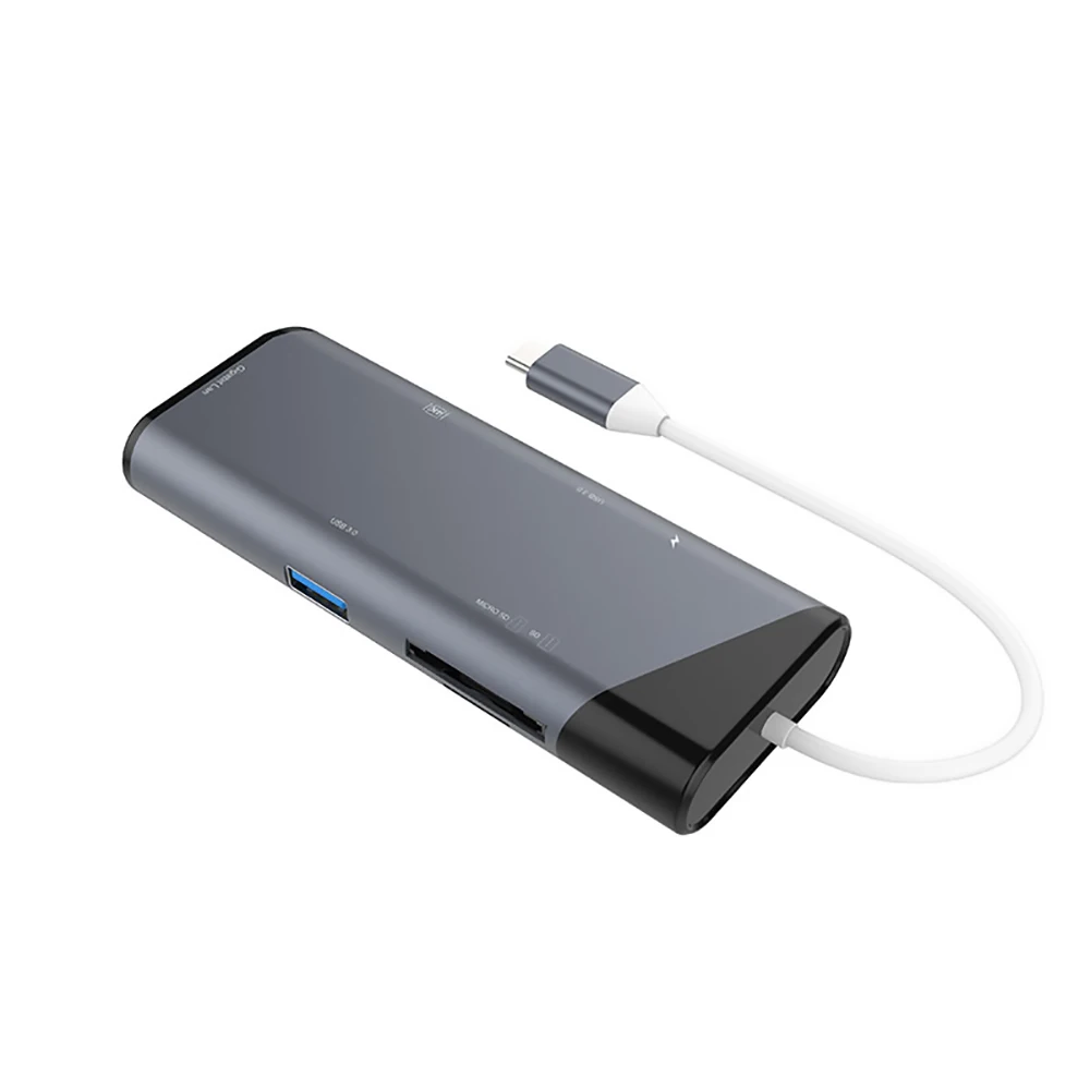 Новинка USB-концентратор FDBRO с HDMI 4K RJ45 1000 м адаптер Thunderbolt 3 кардридером PD SD/TF для MacBook