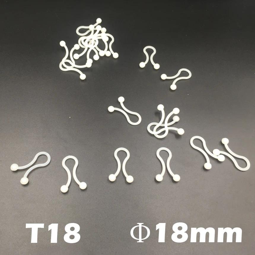 100pcs/Lot T18 18mm Dia Ball U Type White Nylon Plastic Round Circle Cable Clip Lock Network Wire Reusable Twist Tie | Обустройство