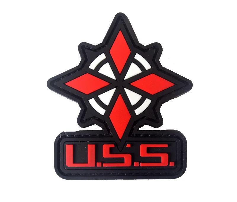 GUGUTREE вышивка ПВХ крюк и петля зонтик Патч Письмо uss патчи значки аппликации патчи для одежды AD-168