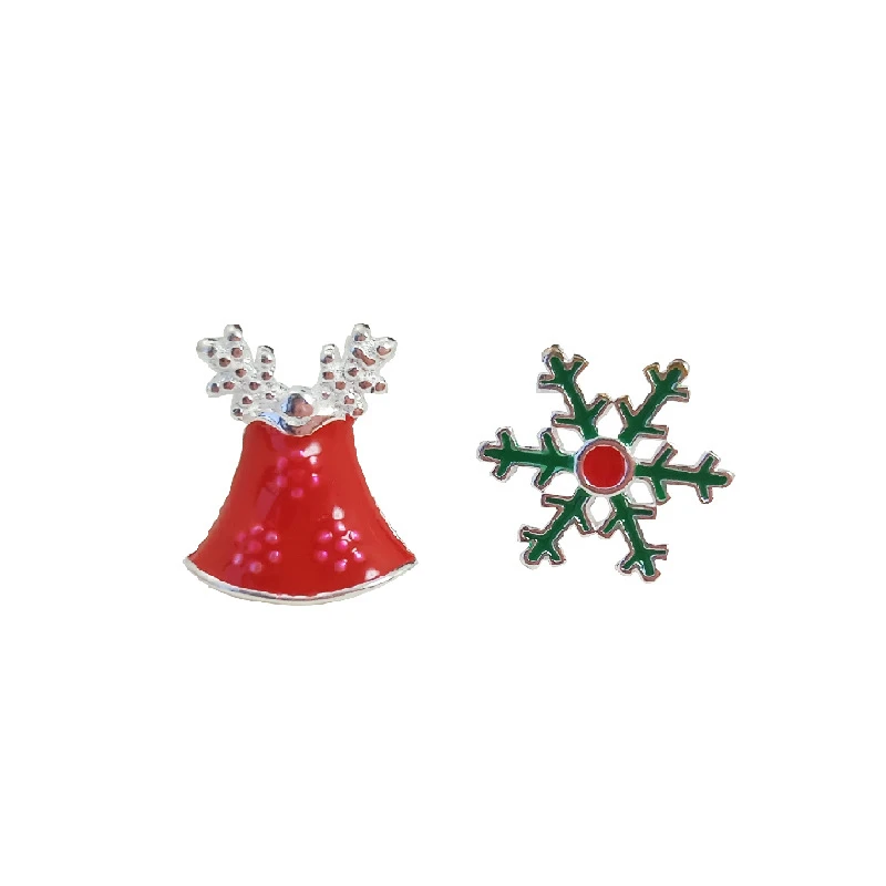 Close To Me Real S925 Sterling Silver Creative Handmade Fine Jewelry Christmas Snowflake Simple Stud Earrings for Women | Украшения и