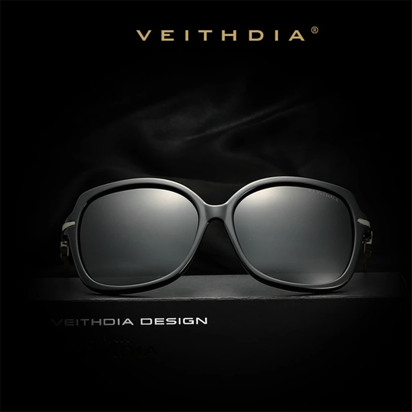 VEITHDIA с УФ-защитой TR90 Для женщин солнцезащитные очки поляризованные зеркальные