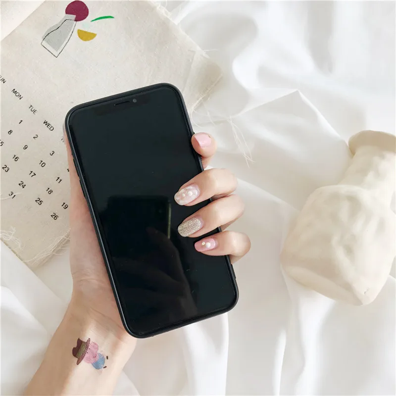 Wine Red Retro Oil painting Girl Phone case For iphone X Soft silicone cover 6S 7 8 Puls Back Funny Letter | Мобильные телефоны и