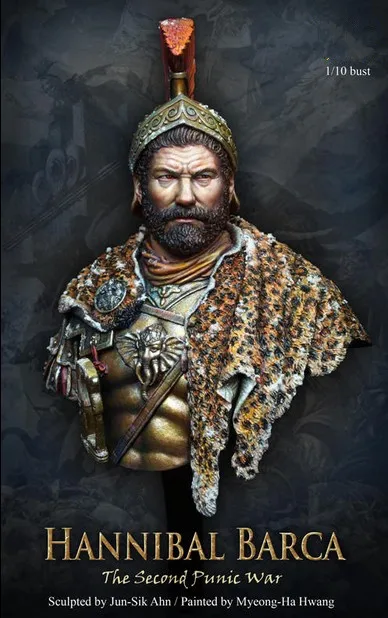 1/10 масштаб смолы бюст Ганнибал исторический набор для сборки фигурки модель