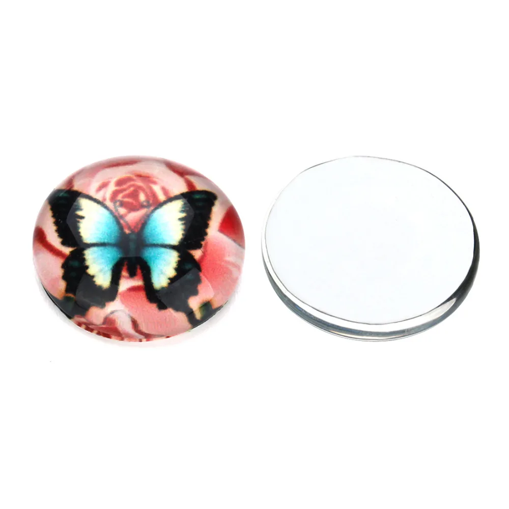 

20pcs/lot Butterfly Patterns Pictures Oval Glass Cabochon Fit 10 12 14 18 20 25mm Setting Base DIY Jewelry Making Finding K0308