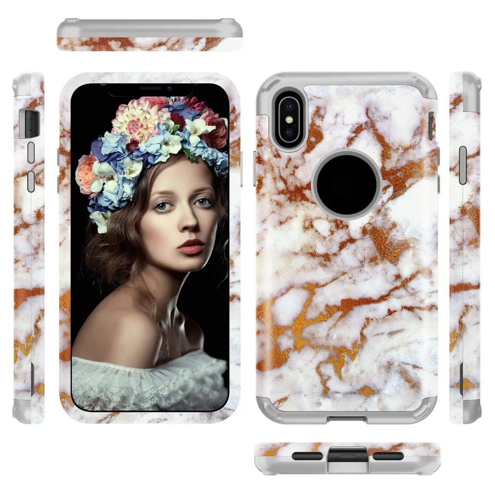 CARPRIE Чехлы для мобильных телефонов iPhone XR/XS Max Marbling Armor Гибридный трехслойный
