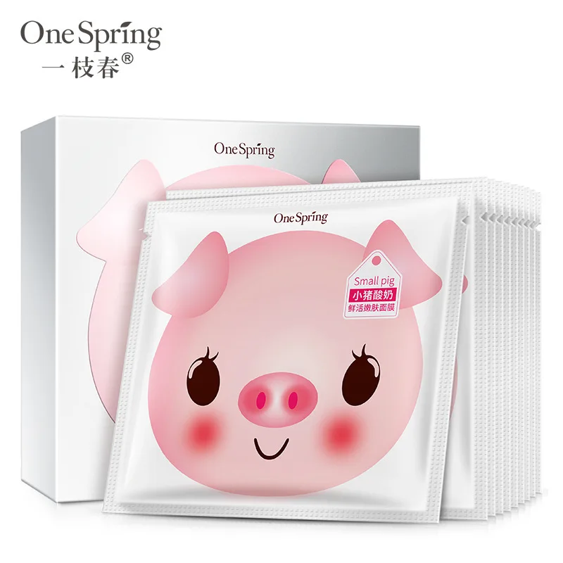 10 шт. Один Весна Пятачок йогурт Уход за кожей лица маска увлажняющая для