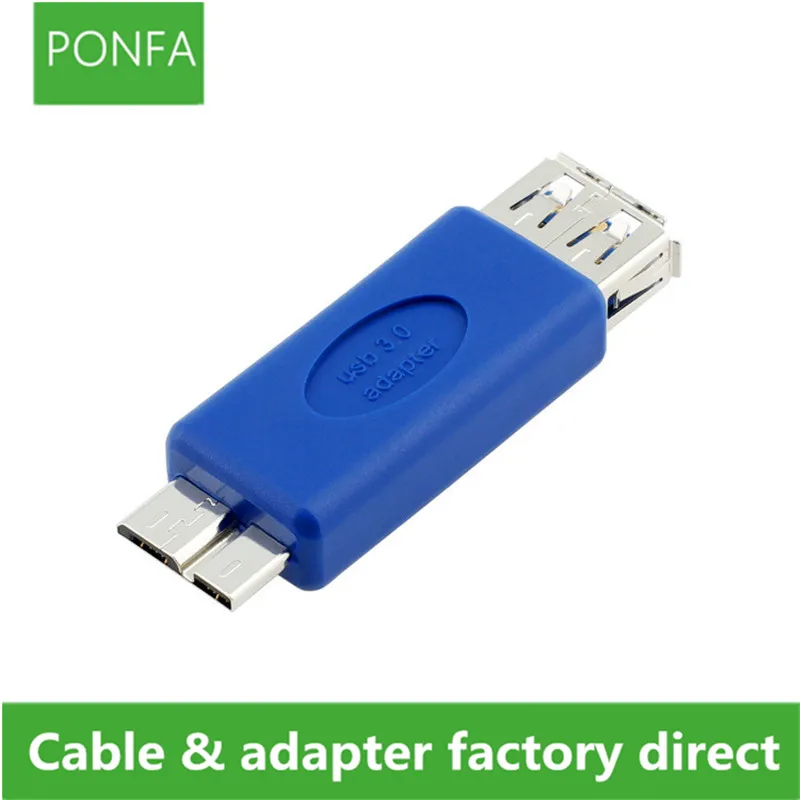 Синий стандартный Переходник USB 3 0 Micro B папа-мама типа A адаптер MicroB/AF с функцией OTG