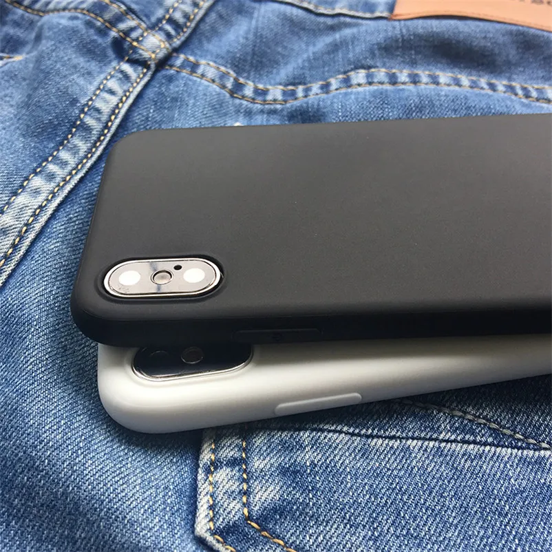 Белый черный матовый чехол для iPhone 11 Pro Xs Max XR X 10 5 5S SE 6 6S 7 8 Plus мягкая задняя крышка