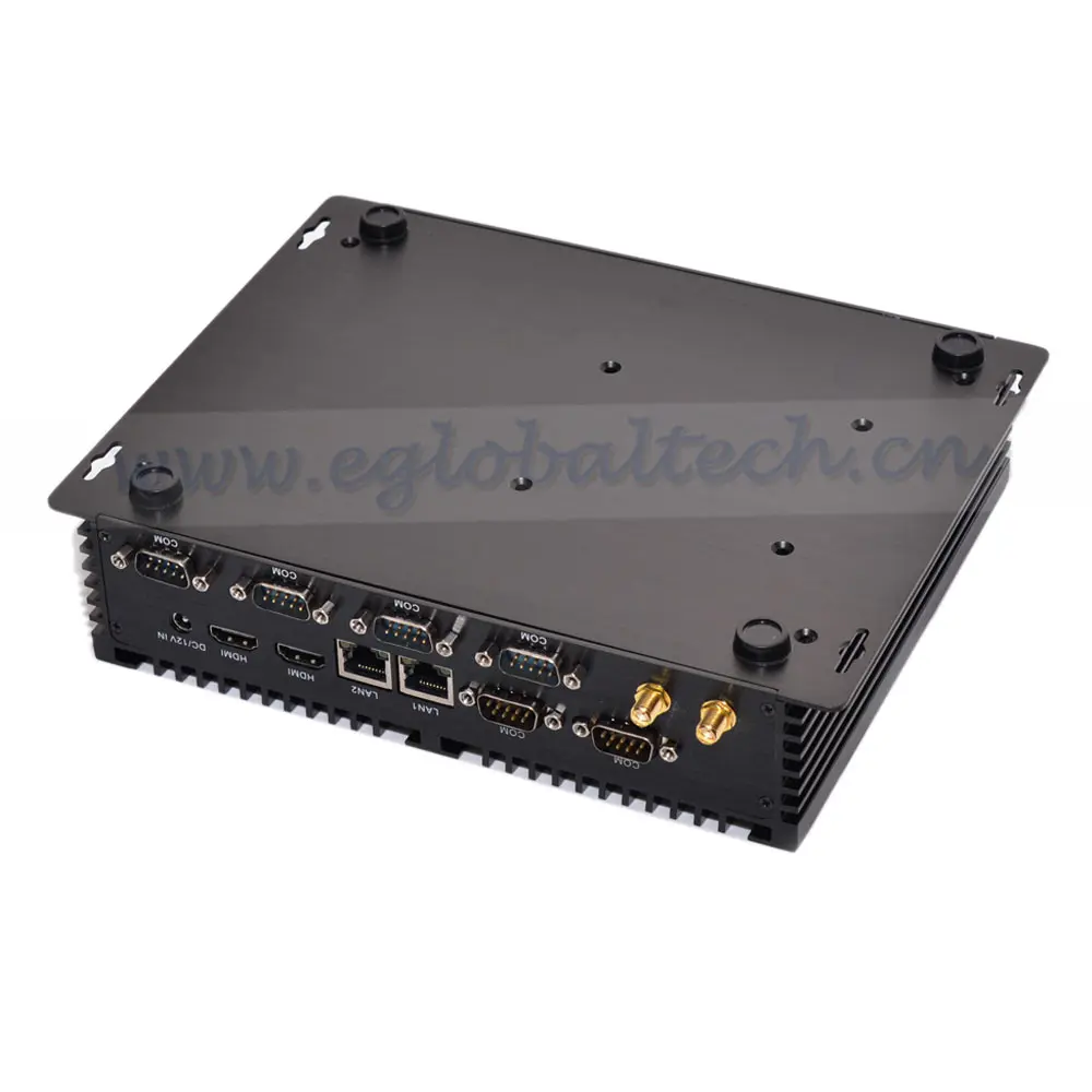 Eglobal 2 Intel 82583V Nics 6 COM SIM промышленный безвентиляторный мини ПК Barebone компьютерный