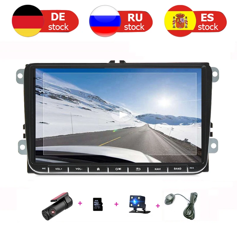 Автомобильный мультимедийный GPS радио Android 2 din для гольфа 4 5 6 skoda vw polo СЕДАН scirocco cc