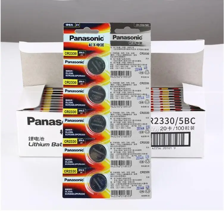 

40 шт./лот новый оригинальный аккумулятор для Panasonic CR2330 3V игрушки Часы Будильник Литиевые кнопочные батареи DL2330 ECR2330
