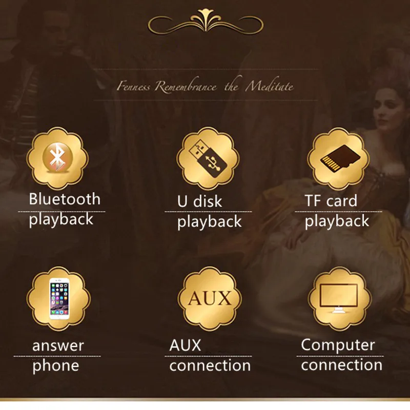 Bluetooth-колонка в стиле ретро аудиоколонка с звуком по дереву 2 динамика сабвуфер