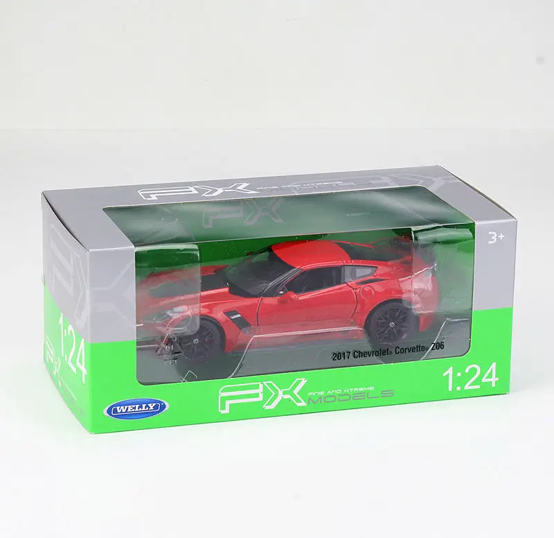 Welly 1:24 2017 Корвет Z06 литья под давлением модель спортивный автомобиль гоночный