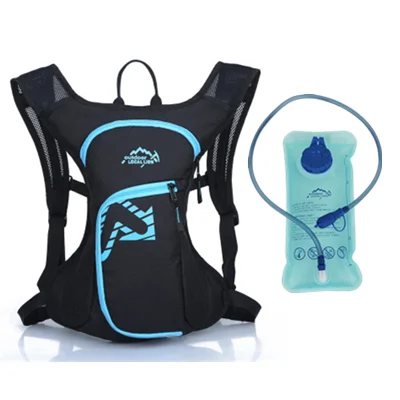 with water bag Горячая Мужская Женская водонепроницаемая велосипедная сумка Спортивные рюкзаки с сумкой для воды MTB дорожный Тактический походный военный рюкзак велосипедные сумки - Цвет: with water bag