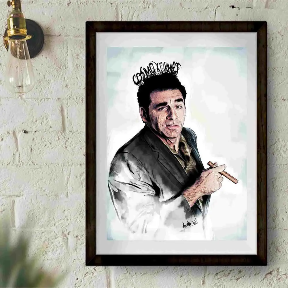 Seinfeld Kramer портрет Книги по искусству работы стене Книги по искусству холст живопись плакат для домашнего декора Плакаты и принты без рамы декоративные панно - Цвет: 4