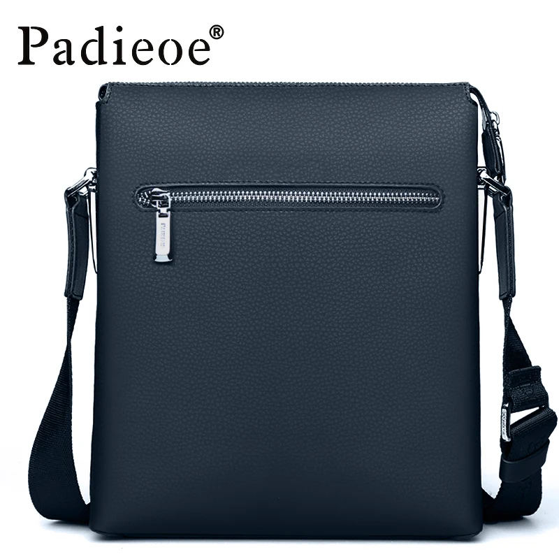 Padieoe модная сумка из натуральной кожи брендовая мужская сумка-мессенджер