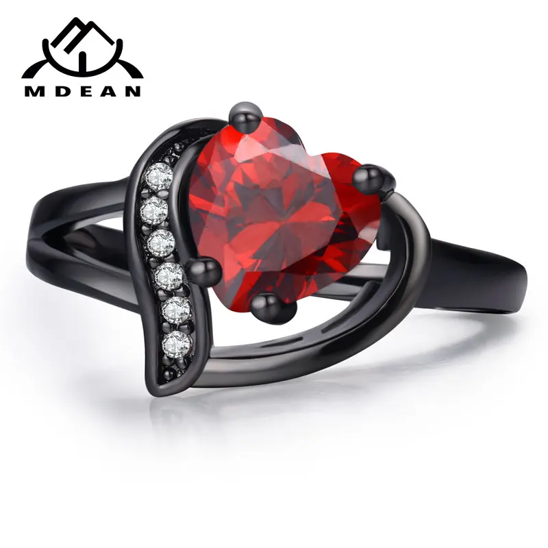 Mdean белого золота Цвет обручальные кольца для Для женщин Bijoux (украшения своими