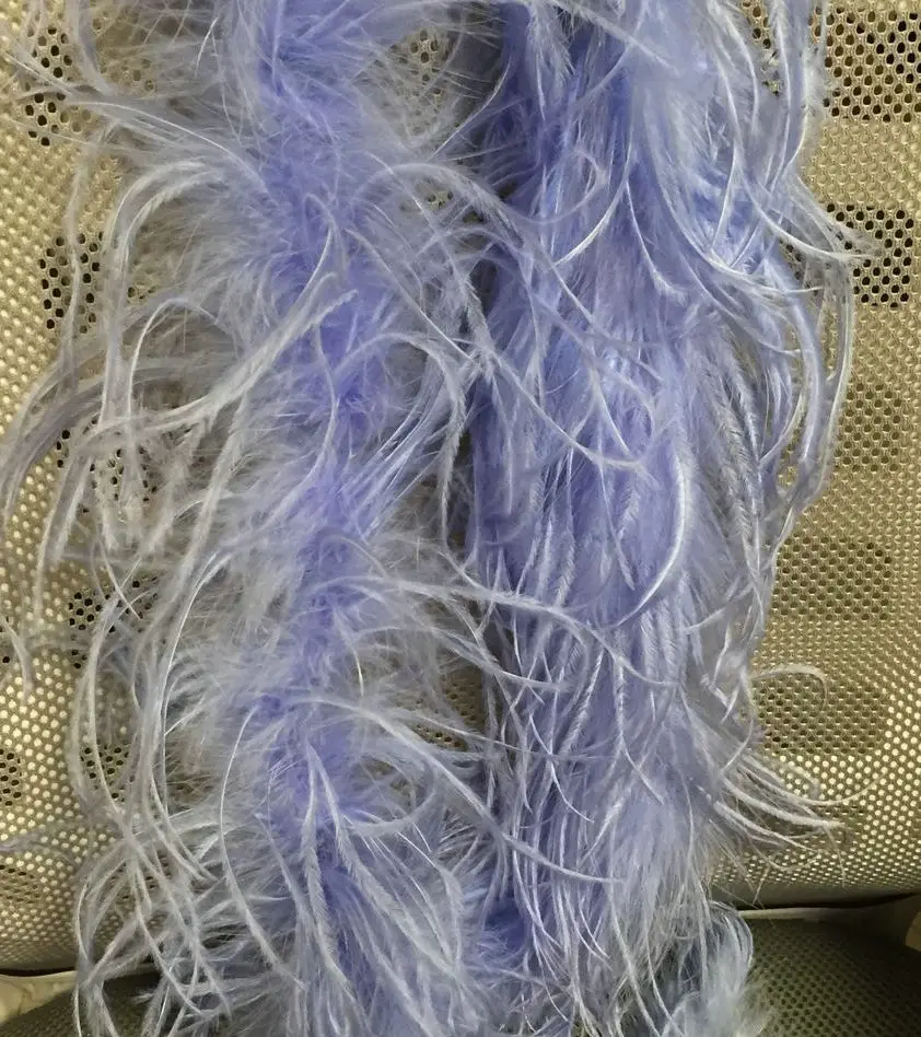 light blue Новое поступление! 2 м/лот костюмы боа из страусиных перьев/отделка для вечерние/костюм/шаль/Ремесло 26 цветов - Цвет: light blue