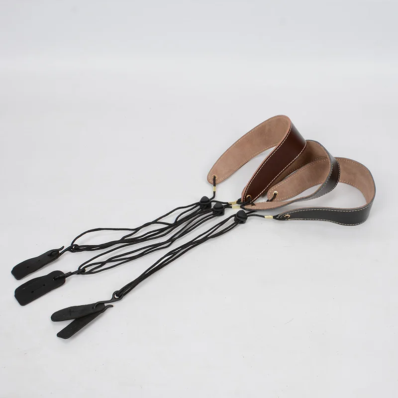 

Cowskin Saxophone Necklace Black clarinet strap Arc Three-dimensional Crop Comfortable and adjustable
