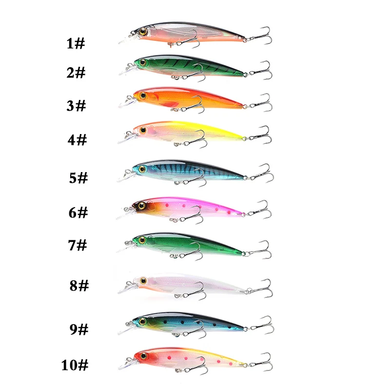 10 шт./лот Приманка Minnow 13 5 г 11 см глубина эксплуатации воды 0 3 м искусственная