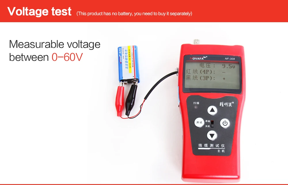 Noyafa NF-308 сетевой телефонный кабель трекер тестер RJ45 RJ11 ЖК-дисплей BNC USB тонер длина провода детектор неисправностей линия Tracer Finder