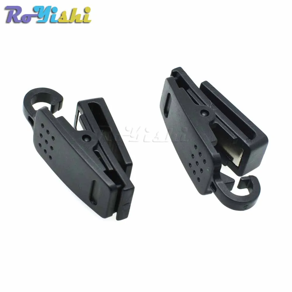 100pcs/pack Plastic ID Card Name Tag Holder Badge Clip Black For Cord Strap | Дом и сад