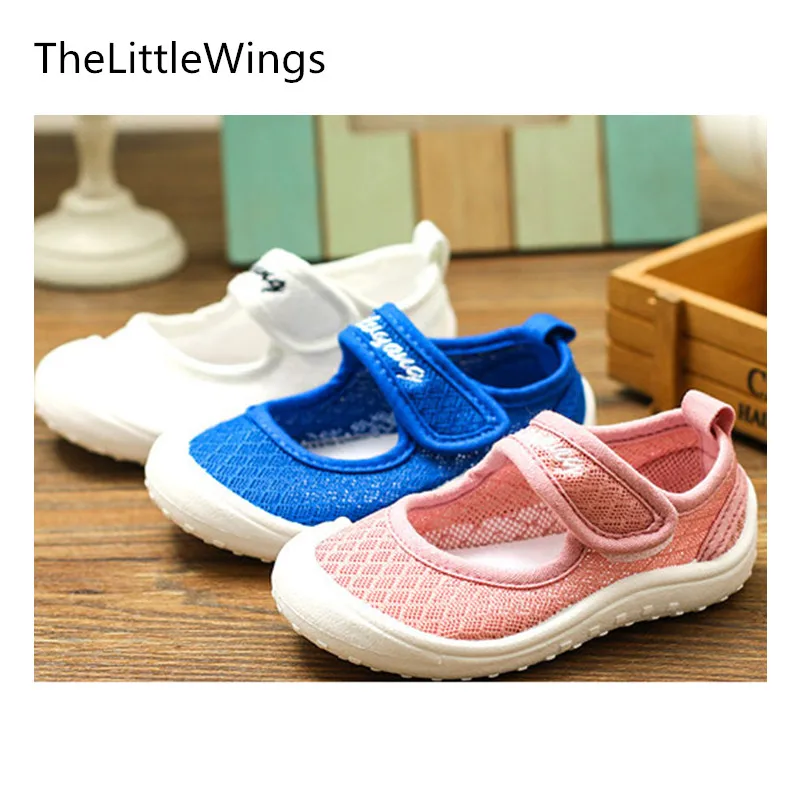 Туфли для девочек и мальчиков дышащая сетчатая ткань плоская подошва в