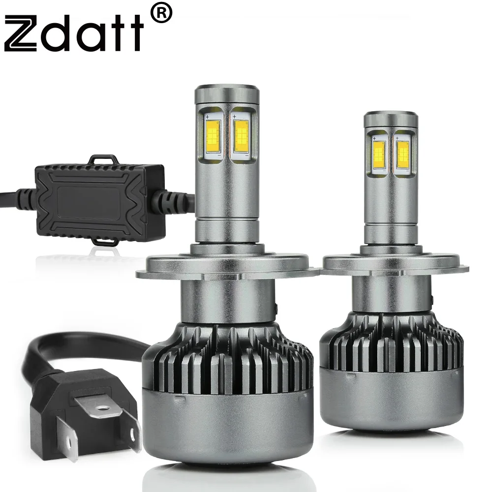 Светодиодсветильник фары Zdatt H7 s H4 H11 9004 9005 9006 9007 9008 ламсветильник 12 В 6000k 100 Вт лм CSP