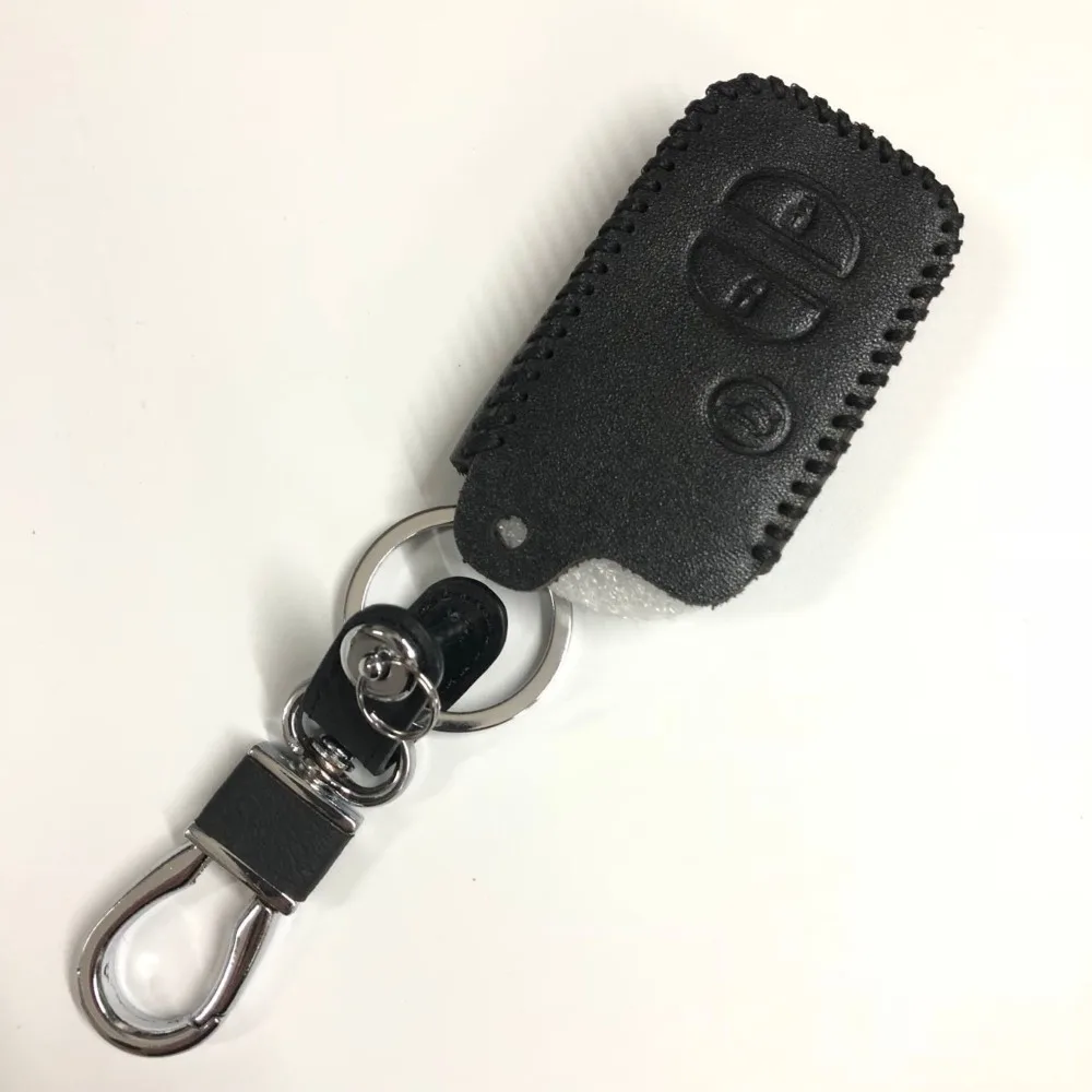 Чехол для автомобильного ключа кожаный чехол Toyota Land Cruiser Prado Camry Prius Crown CHR Fortuner 200