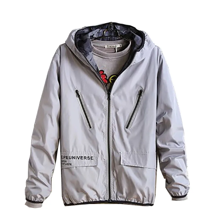 Весенняя Мужская куртка с капюшоном камуфляжная университетская в стиле хип хоп