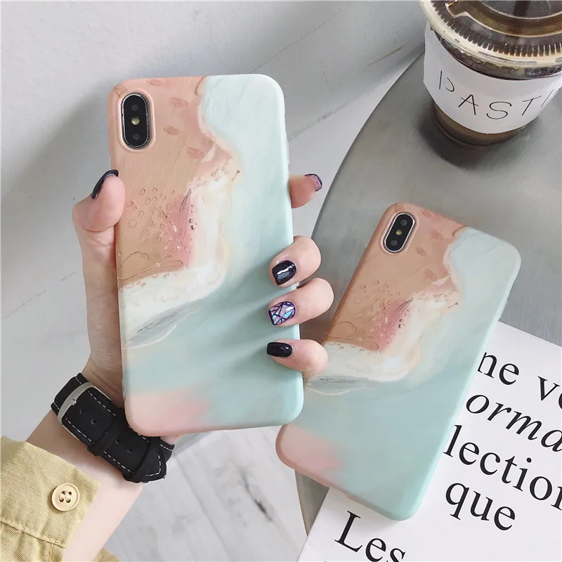 Масляная Живопись Море волна пляж чехол для телефона iphone XS MAX XR 6 6s 7 8plus Модный