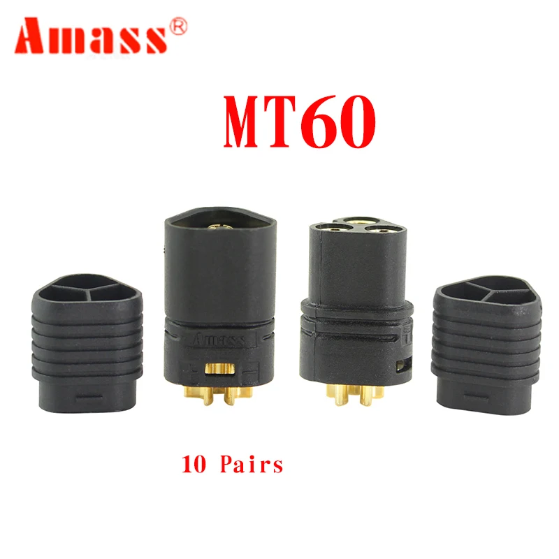 Штепсельная Вилка Amass MT60 10 пар 3 5 мм полюсный штекер и гнездо для RC ESC к