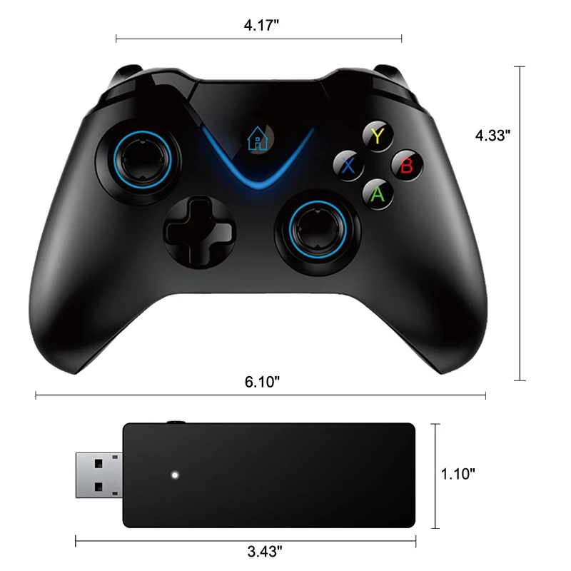 2 4G Беспроводной контроллер для microsoft Xbox One джойстик двойной шок Win 10/7/8 PS3