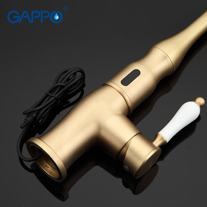GAPPO Золотой кухонный смеситель для кухни датчик воды краны Автоматический