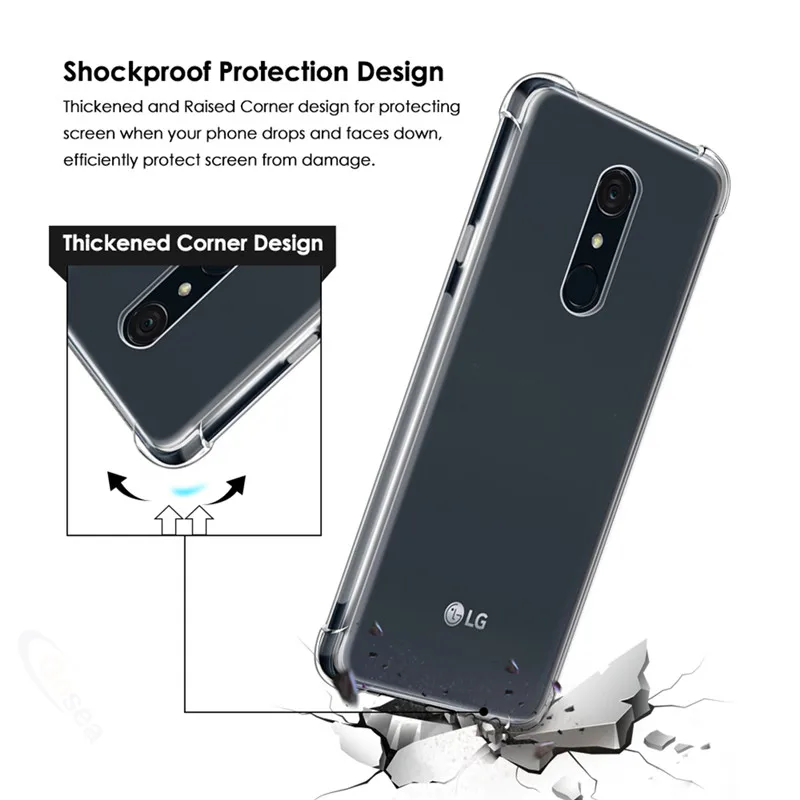 Роскошный чехол для LG Q9 ультра прозрачный тонкий мягкий силиконовый