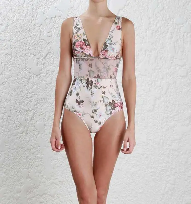 

Swimming Baths One Piece Swimsuit 2019 Joint Bathing Suits Women Prints Sun Block Size Female At Print Acrylic Swimsuit Women