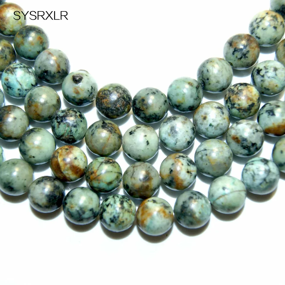 Wholesale New Fashion Natural Stone Round Loose For African Beads Bling Diy Bracelet Necklace Do 4 6 8 10 12 MM | Украшения и