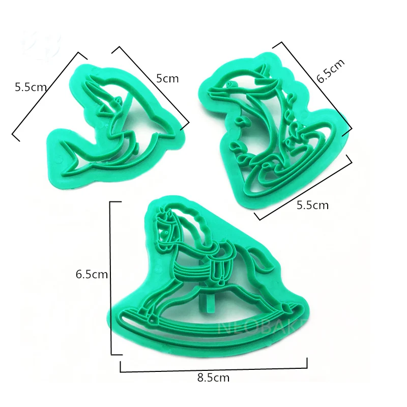 Пластиковые инструменты для украшения торта 3 шт./компл. в виде лошадиной