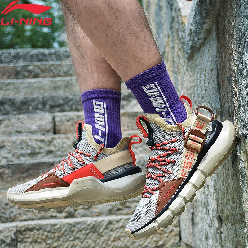 Мужские кроссовки на шнуровке Li-Ning спортивная обувь для баскетбола с дышащей