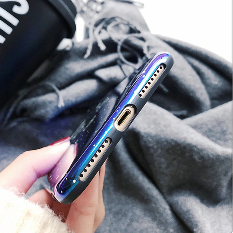Глянцевый чехол SUYACS для iPhone XR XS Max 6 6S 7 8 Plus X Planet Night Sky мягкий накладка телефона
