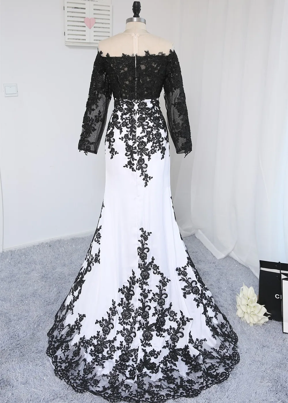 Формальные платья знаменитостей Русалка Одежда с длинным рукавом вечернее