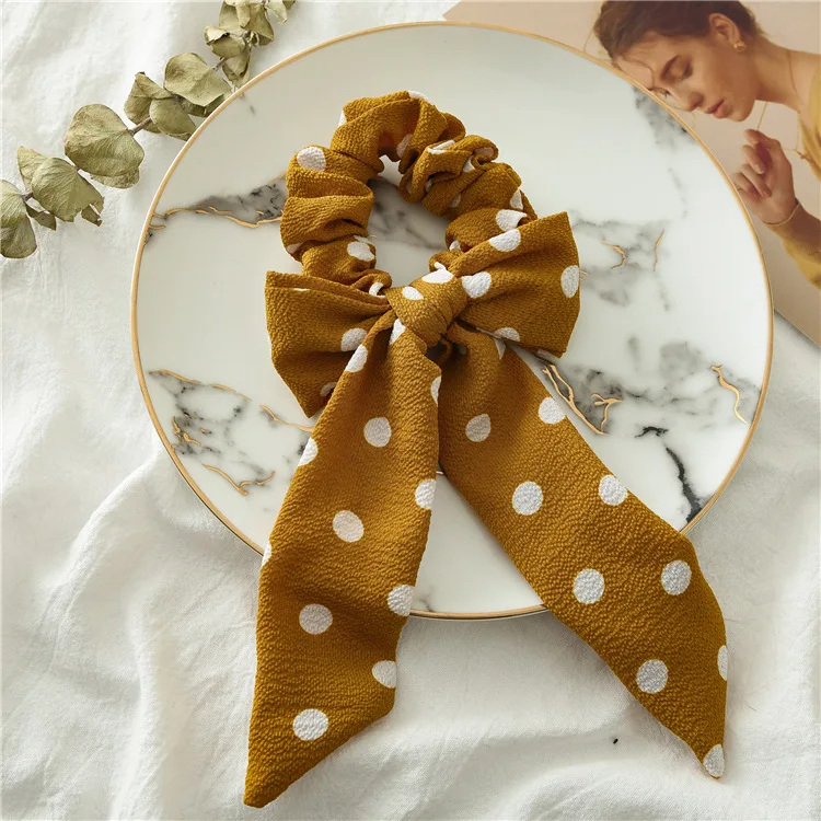 A-11 Для женщин шифоновое ленты для волос Scrunchies лента DIY луки резинки для волос шарф резинки для волос Веревка повязка для волос для девочек, женские аксессуары для волос - Цвет: A-11