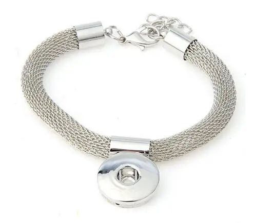 

Snap Jewelry 18mm Snap Button Bracelet&Bangles Vintage Silver Buttons Bracelet Charm Bracelet For Women