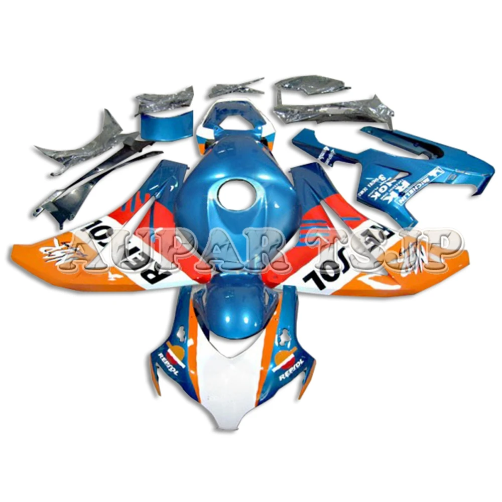 Repsol синие оранжевые элементы корпуса комплект Подходит для Honda CBR1000RR 2008 2009 2010 2011 CBR