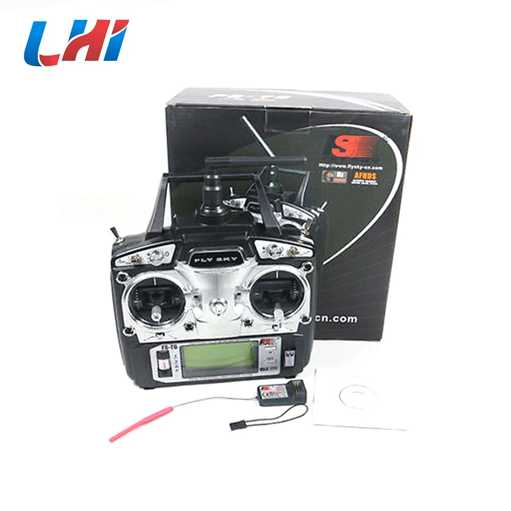 FlySky FS T6 2 4G 6CH TX RX R6B радиоуправляемая приемная система для qav250 h280 qav280 h220|flysky fs-t6|radio