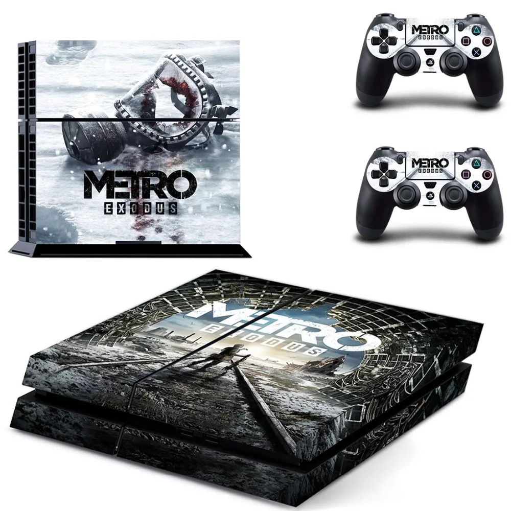 Metro Exodus PS4 переводная картинка наклейка для Sony PlayStation 4 консоли и 2 контроллера кожи