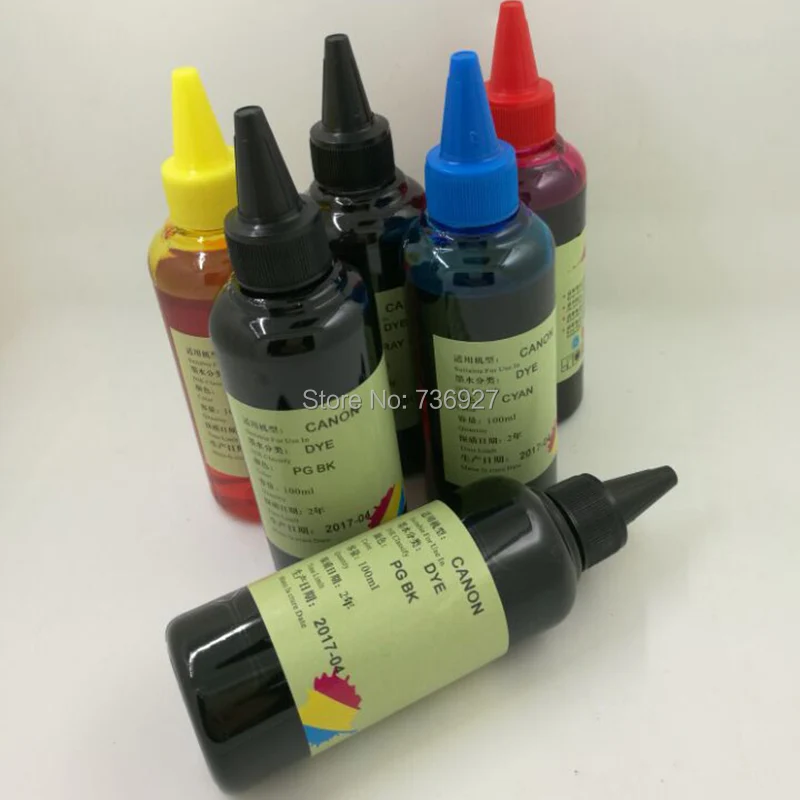 

6X 100ml PGI-425 CLI-426 PGI425 CLI426 Refill Dye ink for Canon PIXMA MG6140 MG6240 MG8140 MG8240 printer