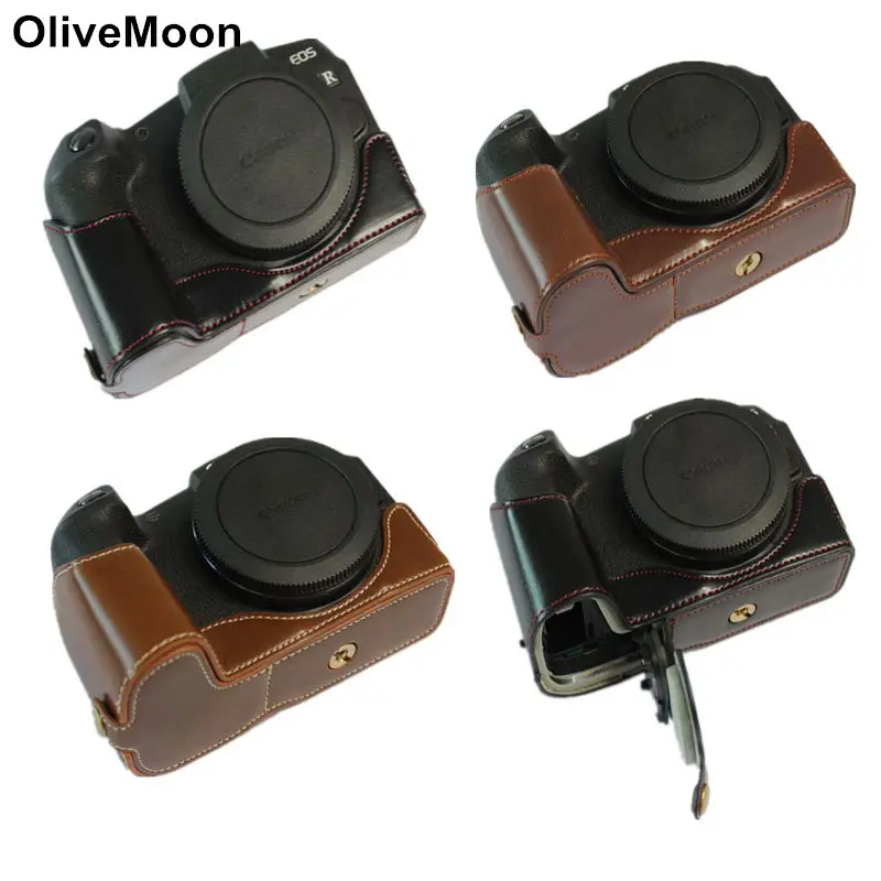 Черный/кофейный/Коричневый чехол из искусственной кожи для камеры Canon EOS RP EOSRP