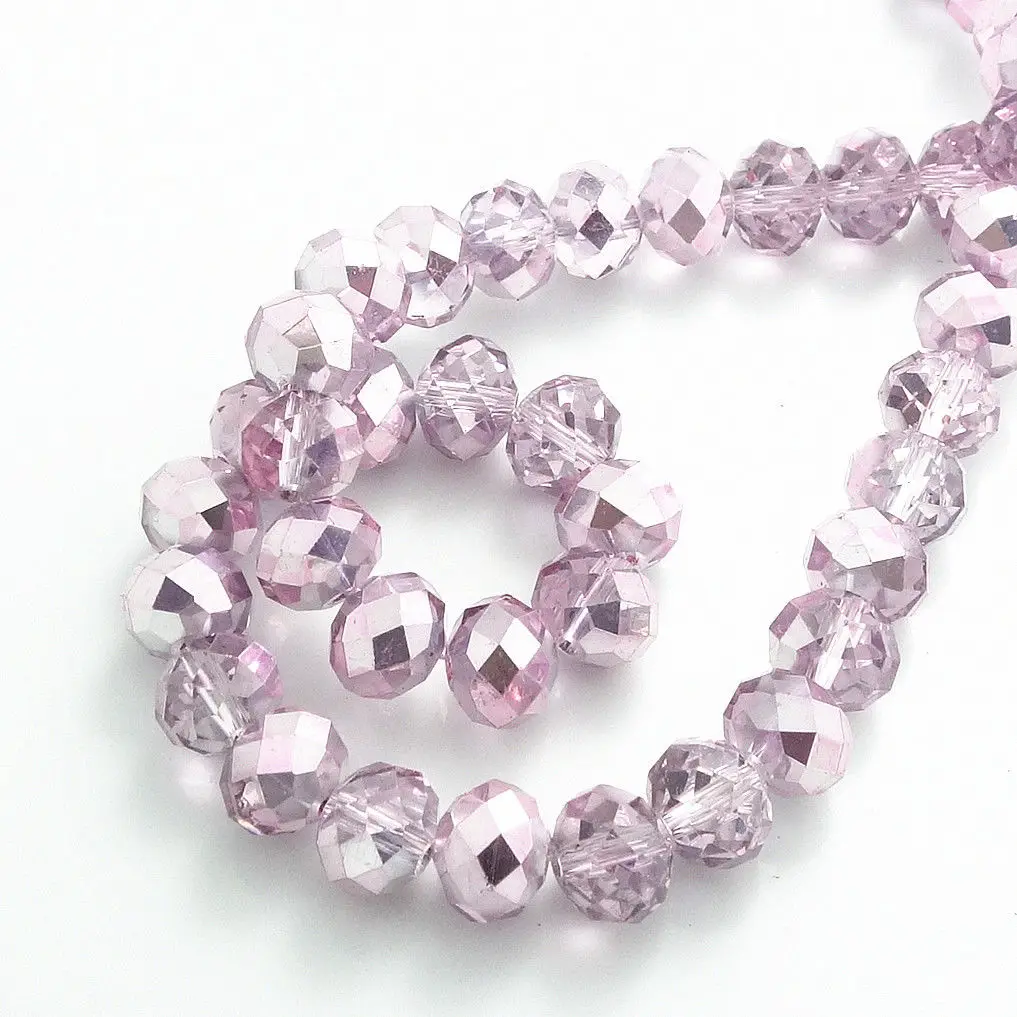 light pink Новинка 196 шт, Круглые граненые стеклянные бусины для изготовления ювелирных изделий, 2 мм - Цвет: light pink