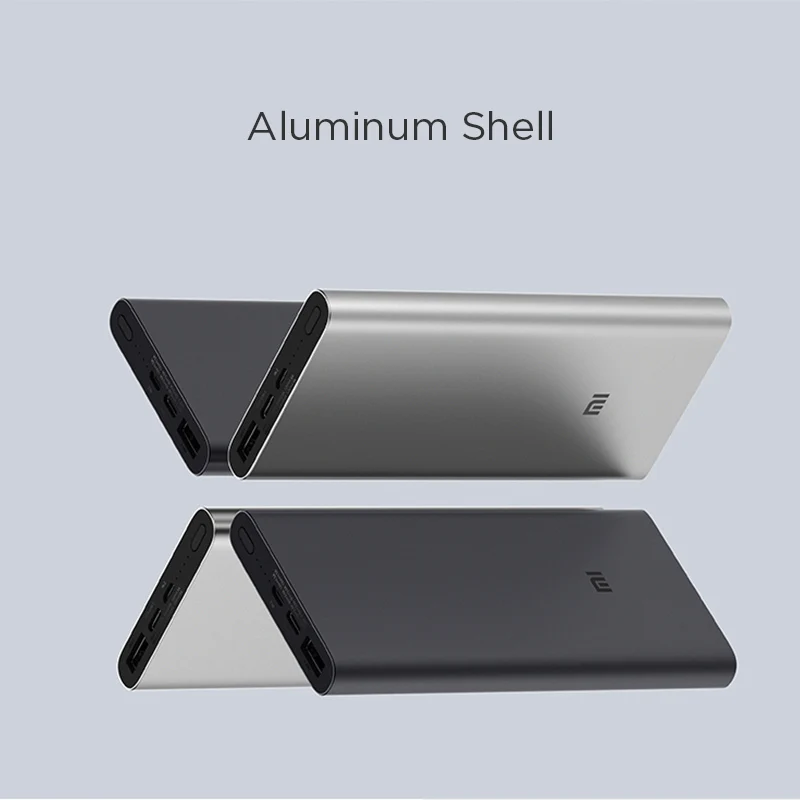 Xiao mi power Bank 3 10000 мАч Быстрая зарядка QC3.0 PLM12ZM usb type C Универсальный смартфон тонкий